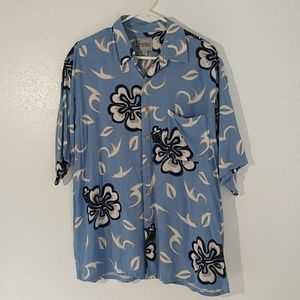 HANA BAY Aloha Shirt L blue